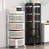Kitchen multi-functional storage rack without drilling holes, floor-standing multi-layer moisture-proof vegetable basket storage rack, layer by layer movable details Picture